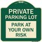 Signmission Private Parking Lot Heavy-Gauge Aluminum Architectural Sign, 18" x 18", G-1818-23266 A-DES-G-1818-23266 - alternate 1